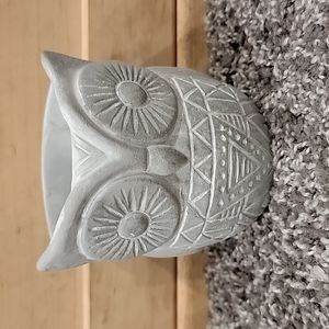 Cement Owl Planter